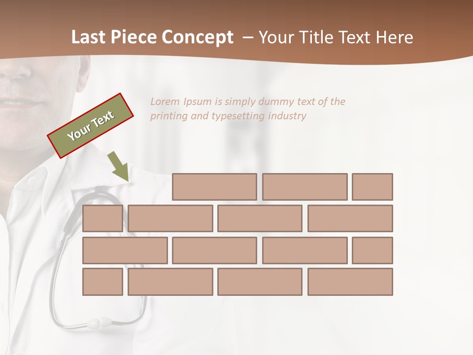 A Man In A White Coat With A Stethoscope On His Chest PowerPoint Template