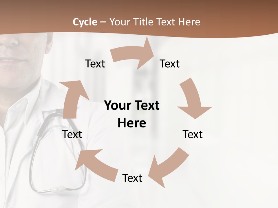 A Man In A White Coat With A Stethoscope On His Chest PowerPoint Template