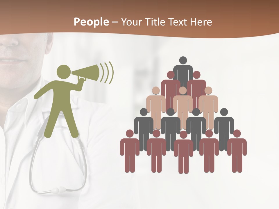 A Man In A White Coat With A Stethoscope On His Chest PowerPoint Template