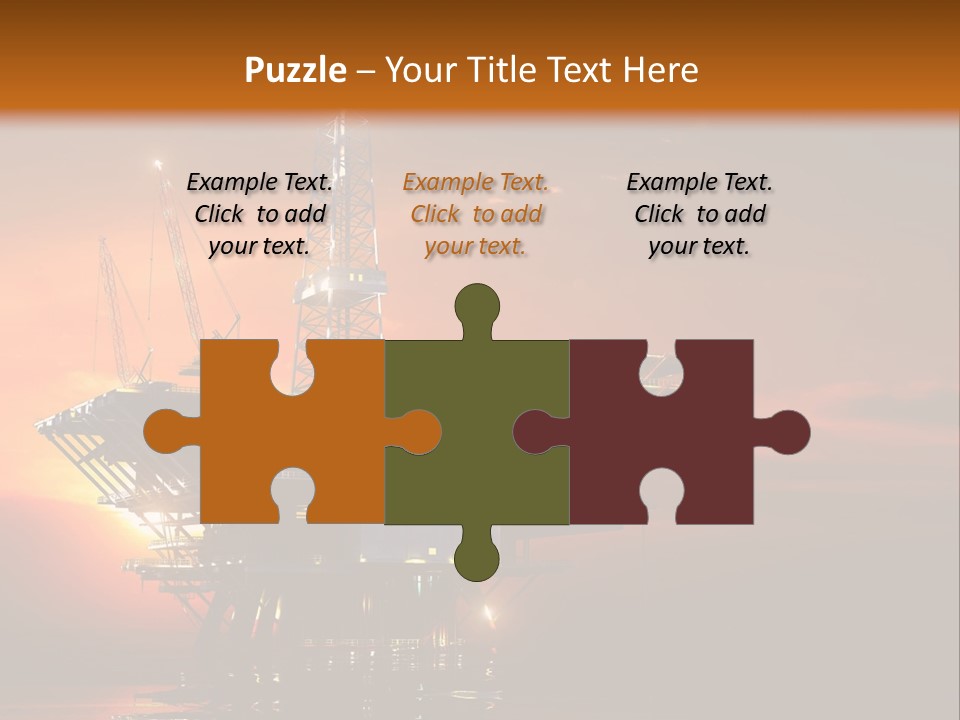 An Oil Rig At Sunset Powerpoint Presentation Template PowerPoint Template
