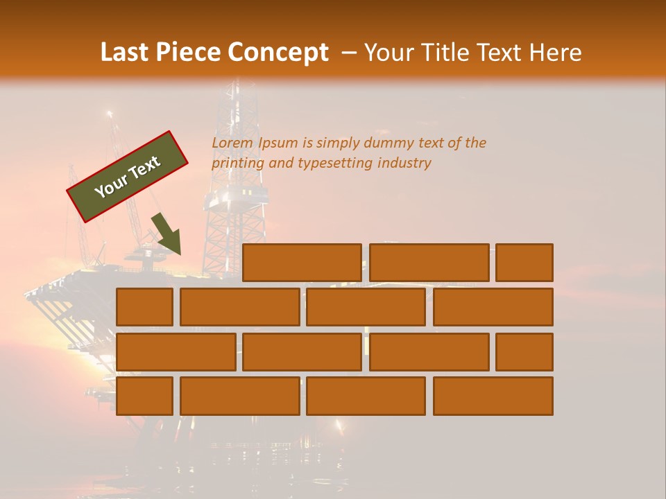 An Oil Rig At Sunset Powerpoint Presentation Template PowerPoint Template