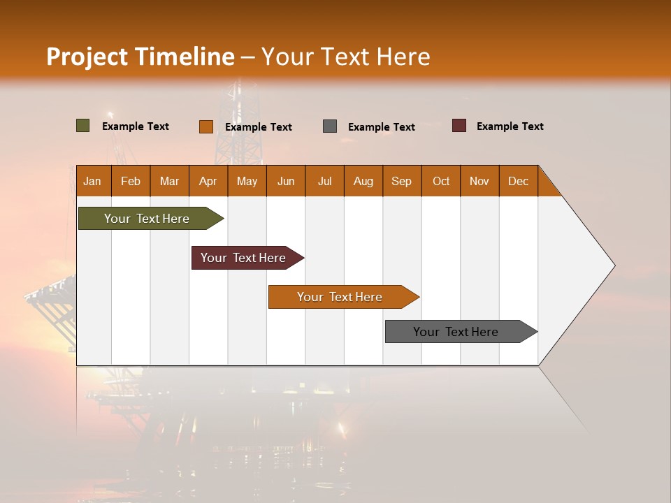 An Oil Rig At Sunset Powerpoint Presentation Template PowerPoint Template