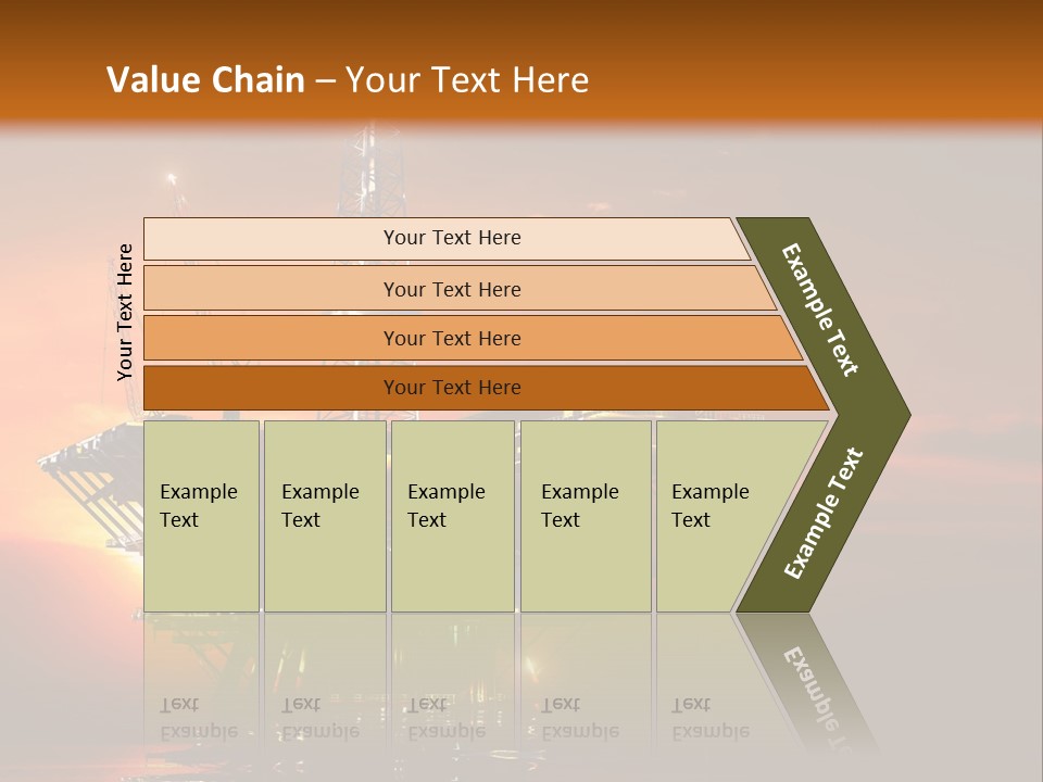 An Oil Rig At Sunset Powerpoint Presentation Template PowerPoint Template