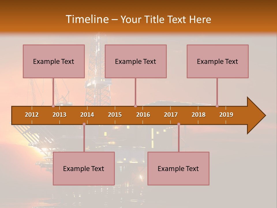 An Oil Rig At Sunset Powerpoint Presentation Template PowerPoint Template