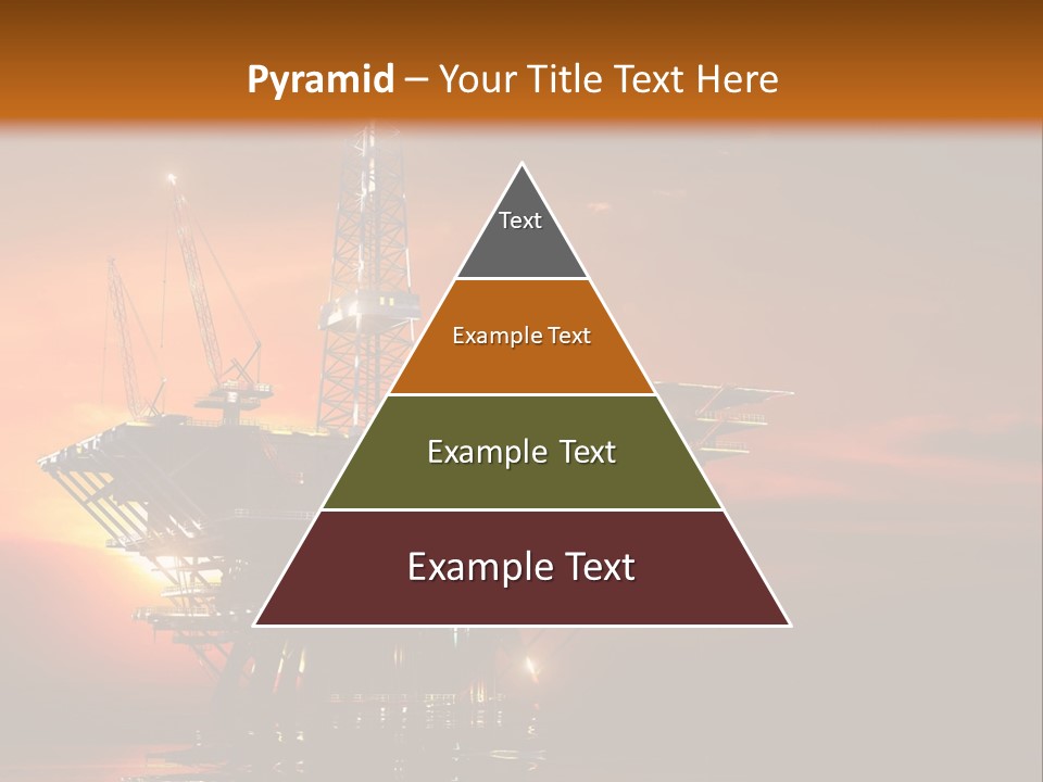 An Oil Rig At Sunset Powerpoint Presentation Template PowerPoint Template