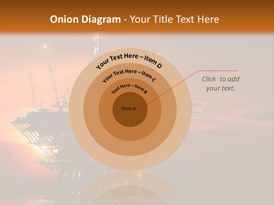 An Oil Rig At Sunset Powerpoint Presentation Template PowerPoint Template