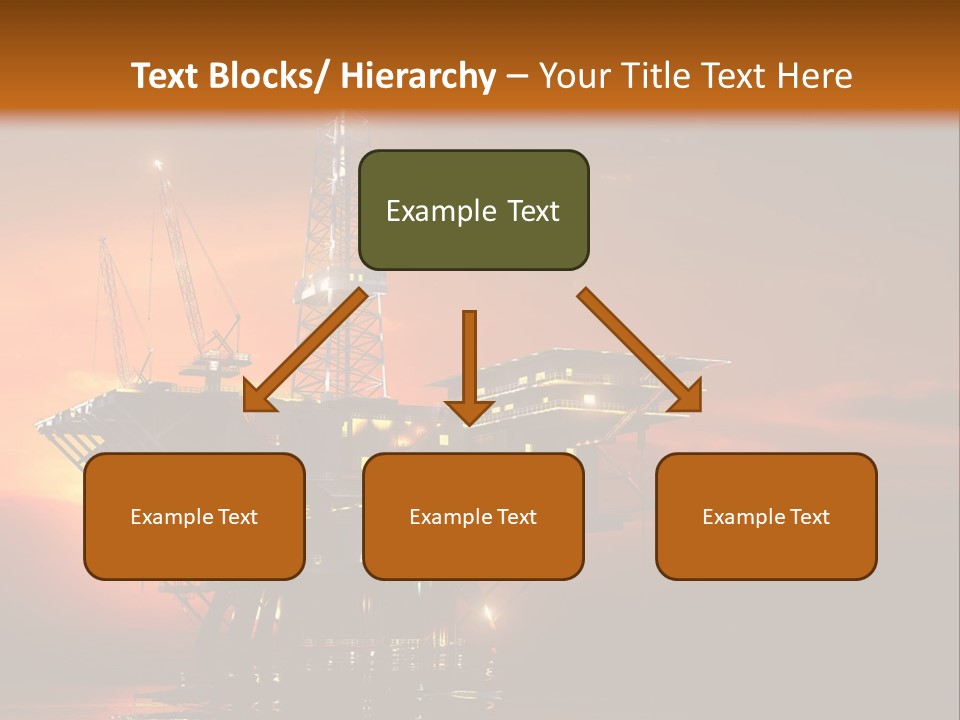 An Oil Rig At Sunset Powerpoint Presentation Template PowerPoint Template