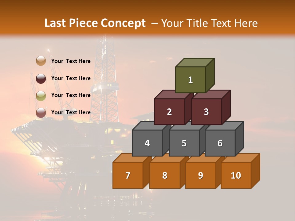 An Oil Rig At Sunset Powerpoint Presentation Template PowerPoint Template
