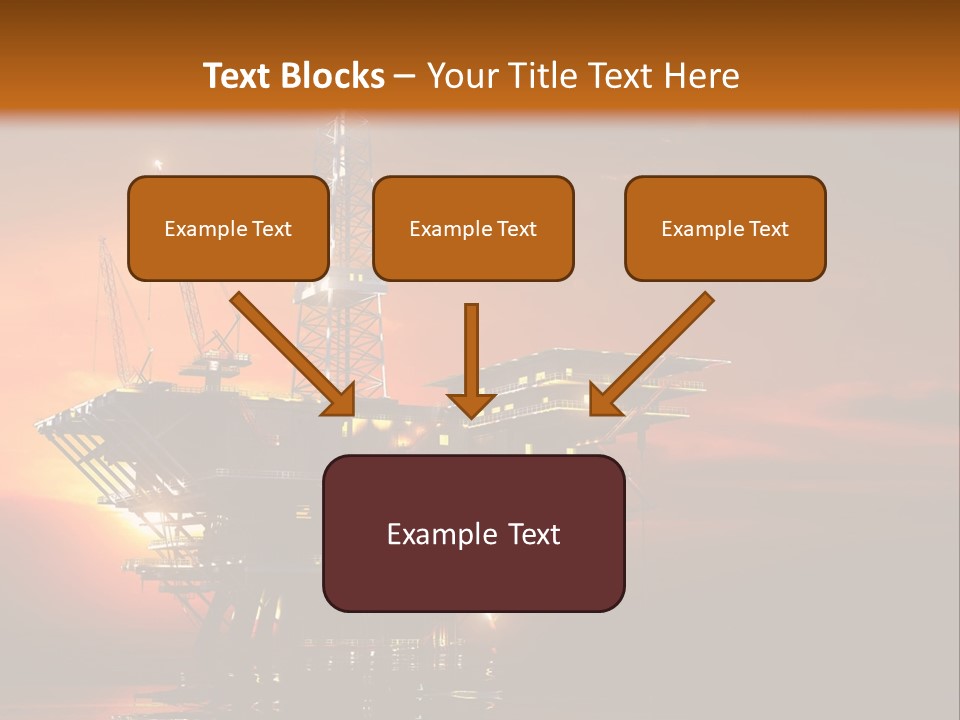 An Oil Rig At Sunset Powerpoint Presentation Template PowerPoint Template