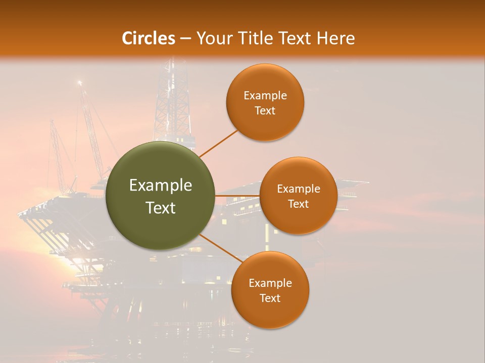 An Oil Rig At Sunset Powerpoint Presentation Template PowerPoint Template