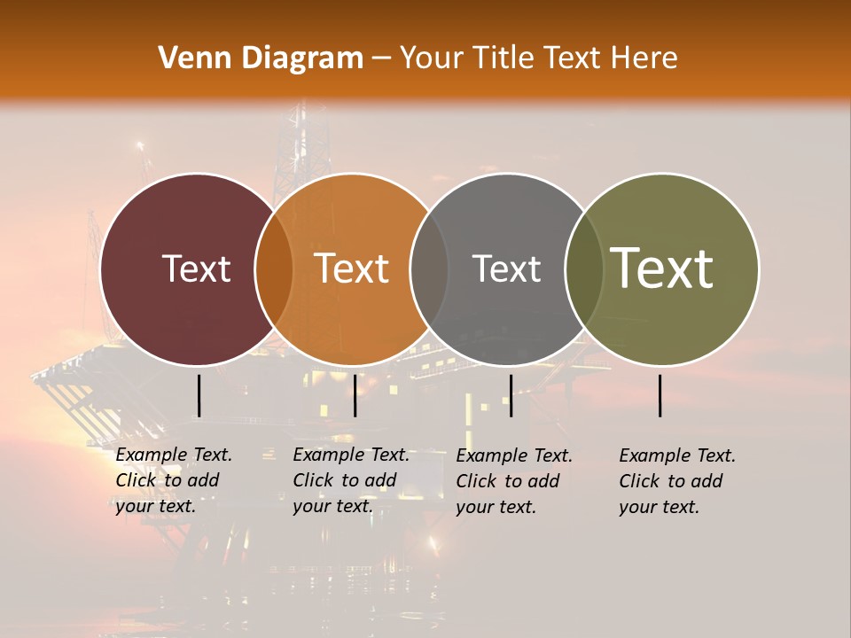 An Oil Rig At Sunset Powerpoint Presentation Template PowerPoint Template
