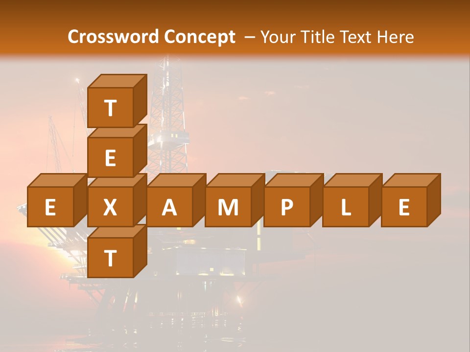 An Oil Rig At Sunset Powerpoint Presentation Template PowerPoint Template