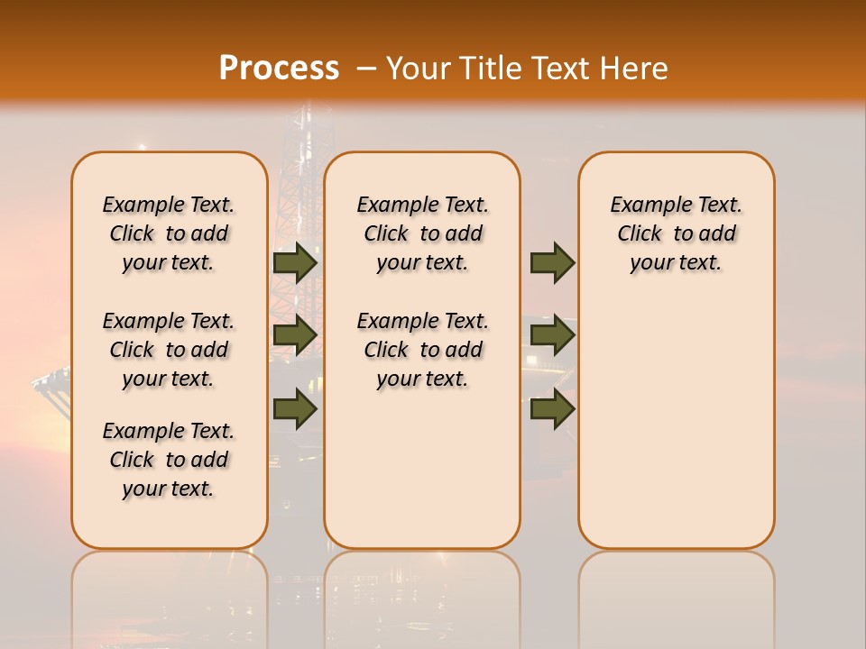 An Oil Rig At Sunset Powerpoint Presentation Template PowerPoint Template