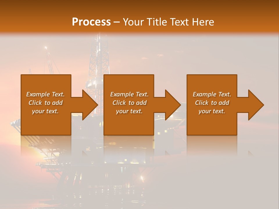 An Oil Rig At Sunset Powerpoint Presentation Template PowerPoint Template