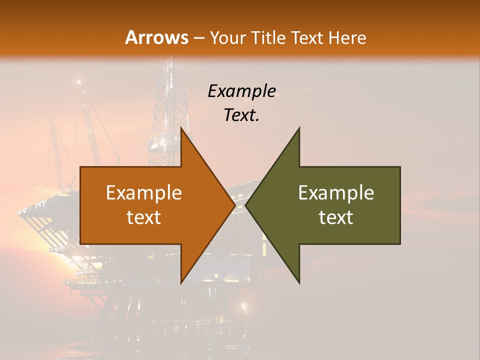 An Oil Rig At Sunset Powerpoint Presentation Template PowerPoint Template