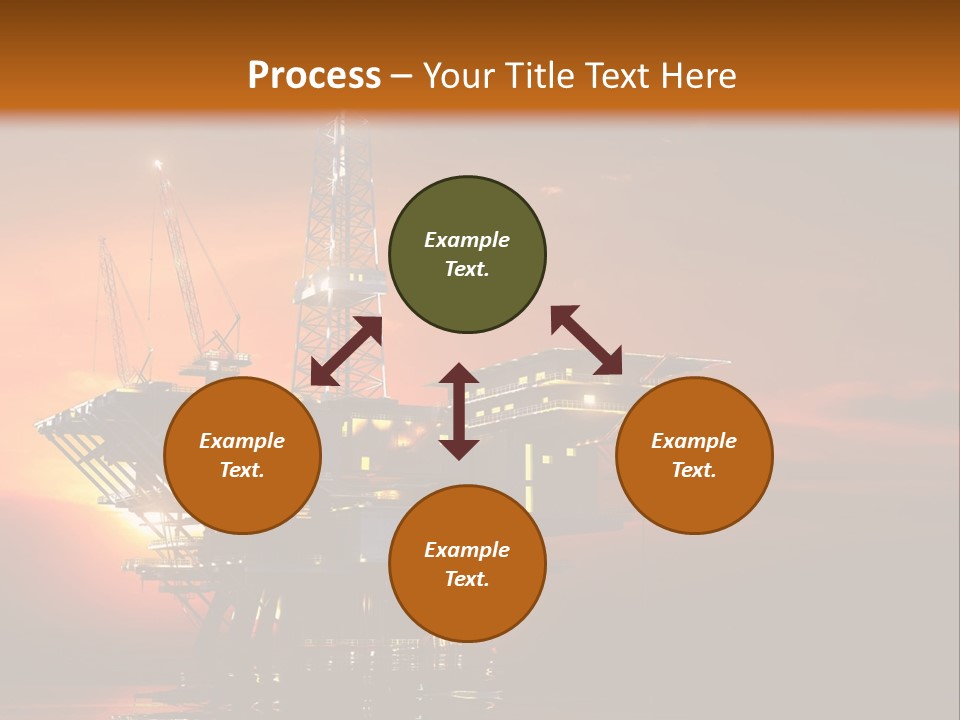 An Oil Rig At Sunset Powerpoint Presentation Template PowerPoint Template