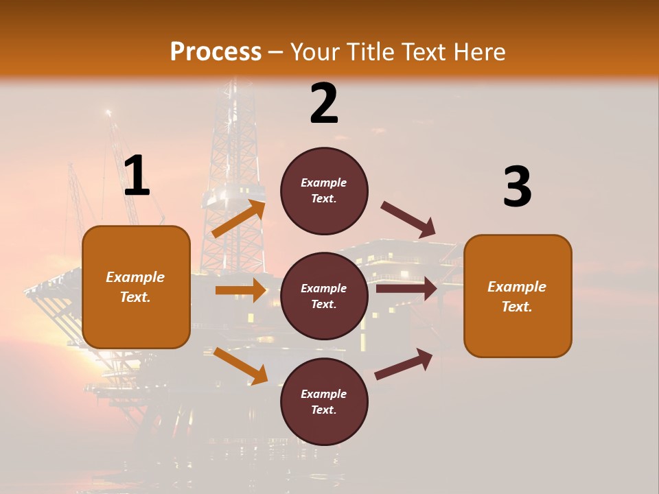 An Oil Rig At Sunset Powerpoint Presentation Template PowerPoint Template