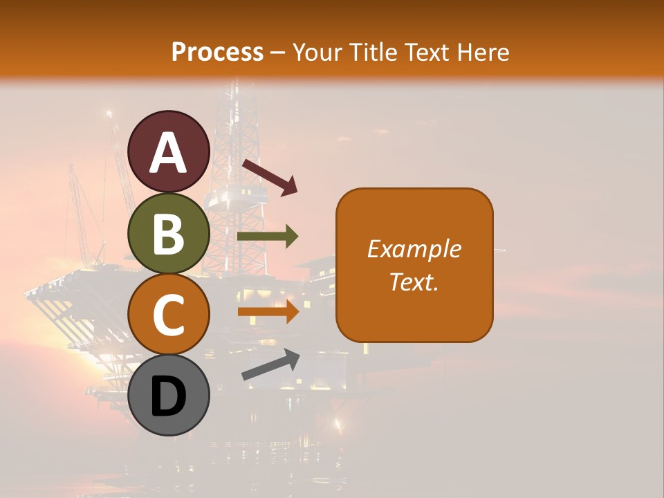 An Oil Rig At Sunset Powerpoint Presentation Template PowerPoint Template
