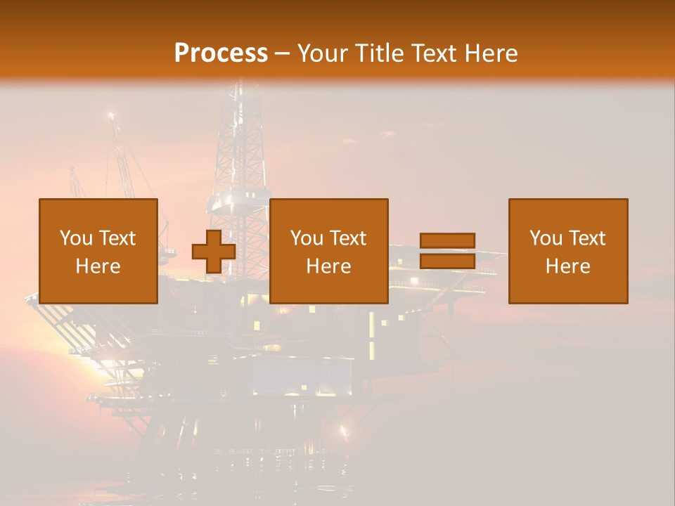 An Oil Rig At Sunset Powerpoint Presentation Template PowerPoint Template