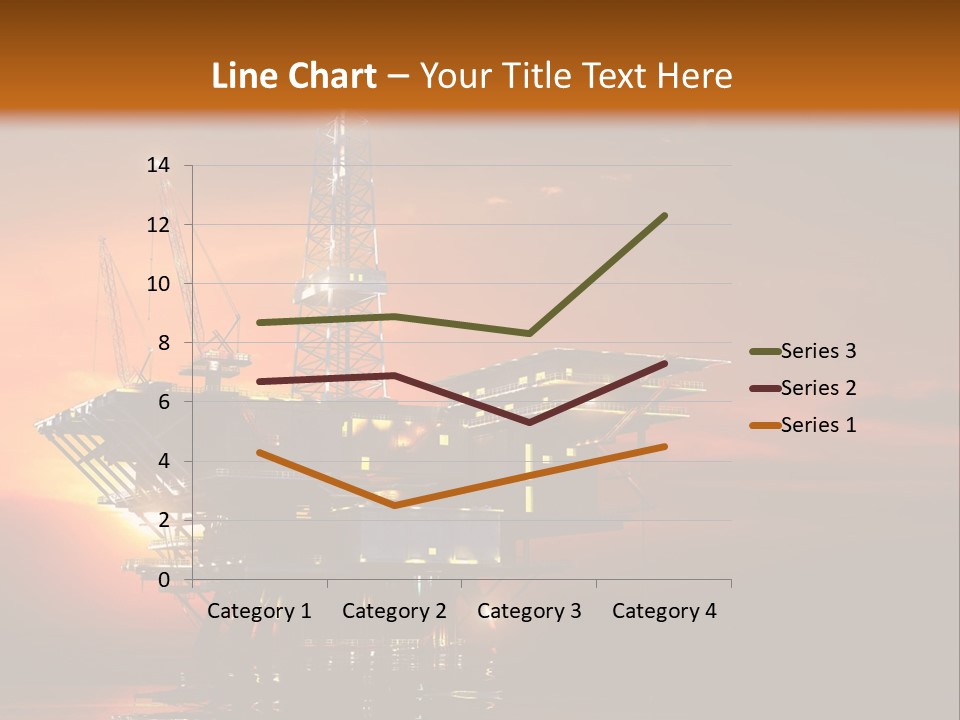 An Oil Rig At Sunset Powerpoint Presentation Template PowerPoint Template