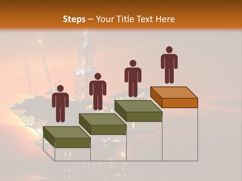 An Oil Rig At Sunset Powerpoint Presentation Template PowerPoint Template