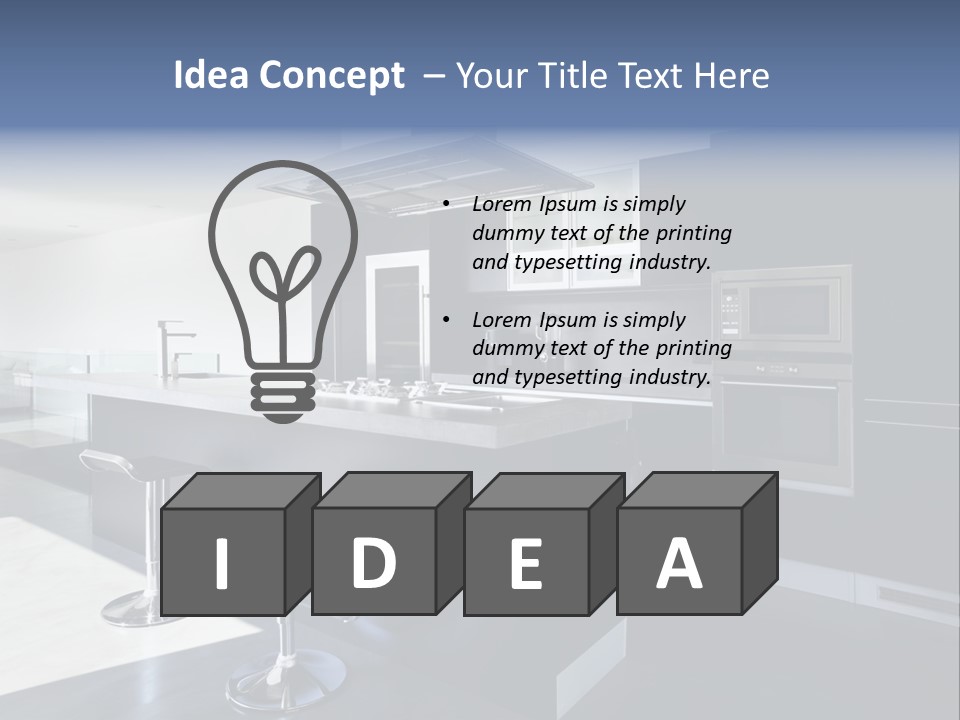 Kitchen Lifestyle Interior PowerPoint Template