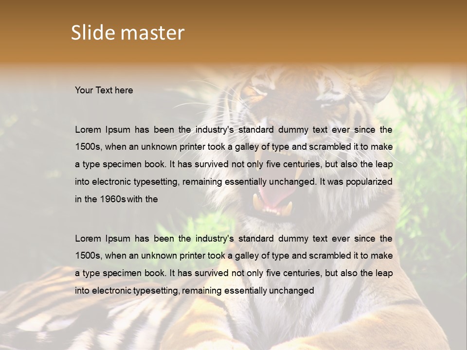 Morning African Mountain PowerPoint Template