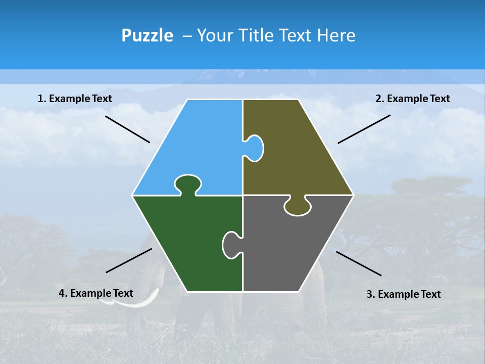 Morning African Mountain PowerPoint Template