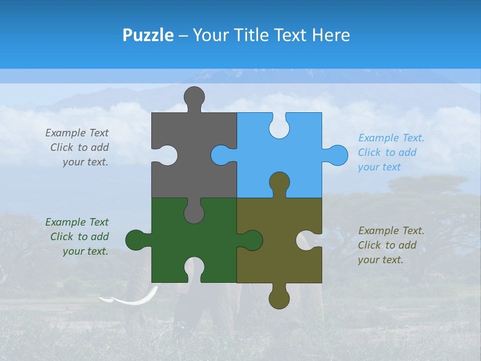 Morning African Mountain PowerPoint Template