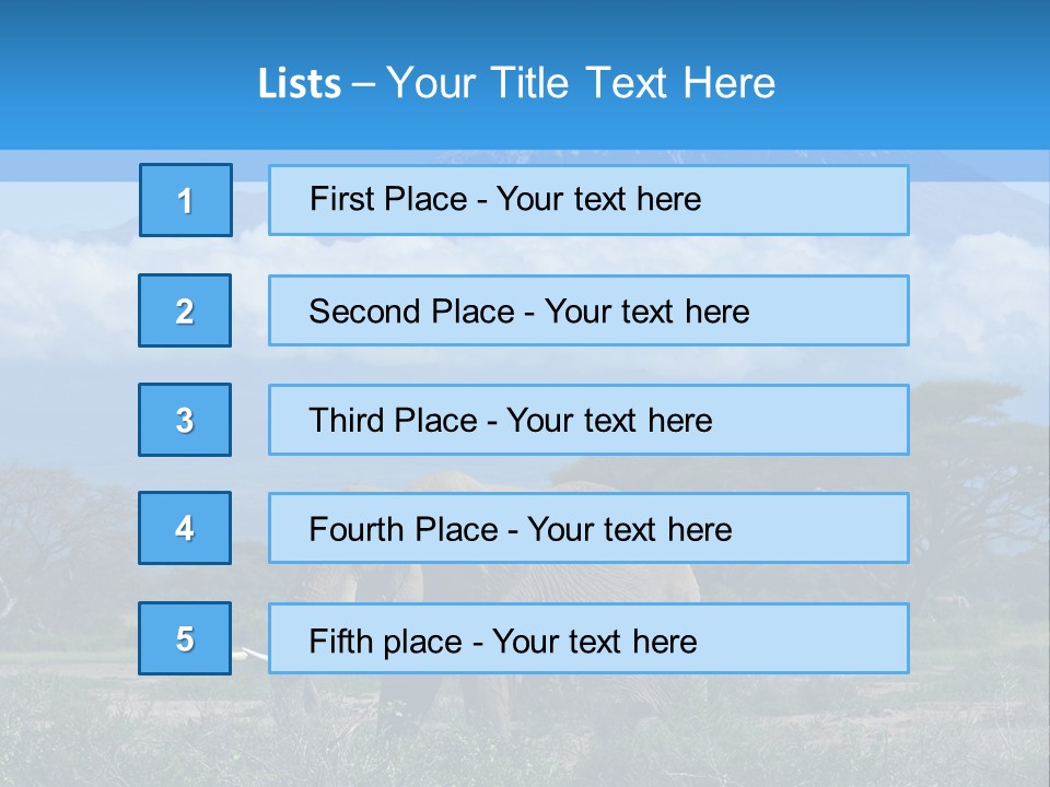 Morning African Mountain PowerPoint Template
