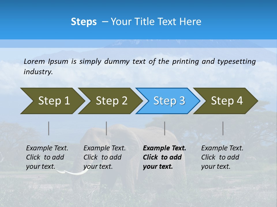 Morning African Mountain PowerPoint Template