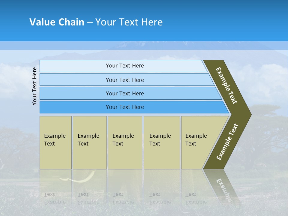 Morning African Mountain PowerPoint Template