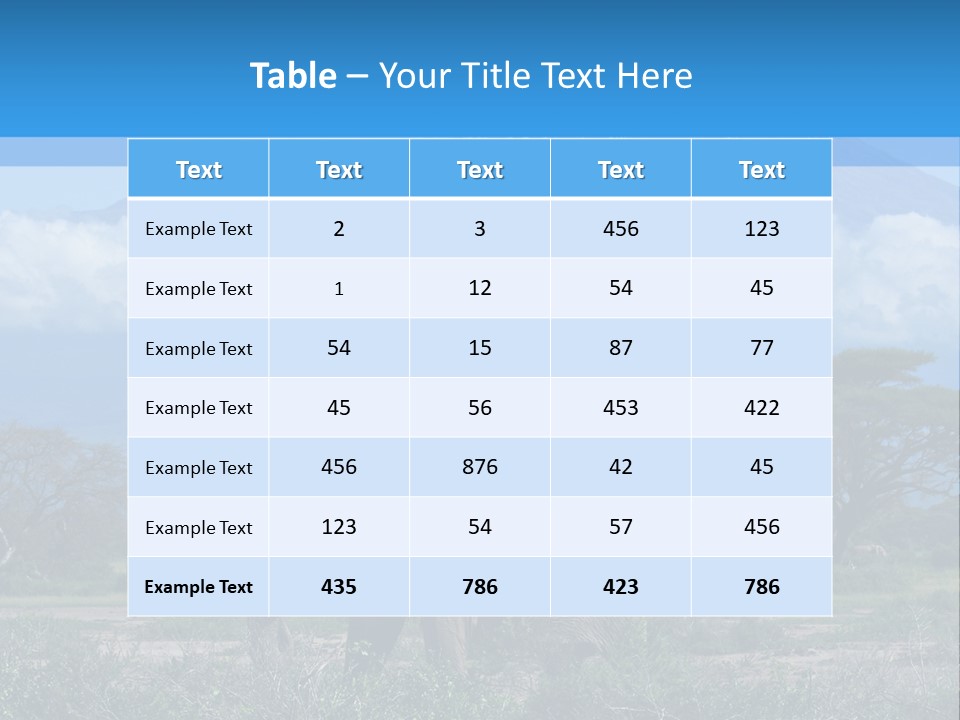 Morning African Mountain PowerPoint Template