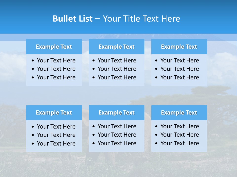 Morning African Mountain PowerPoint Template
