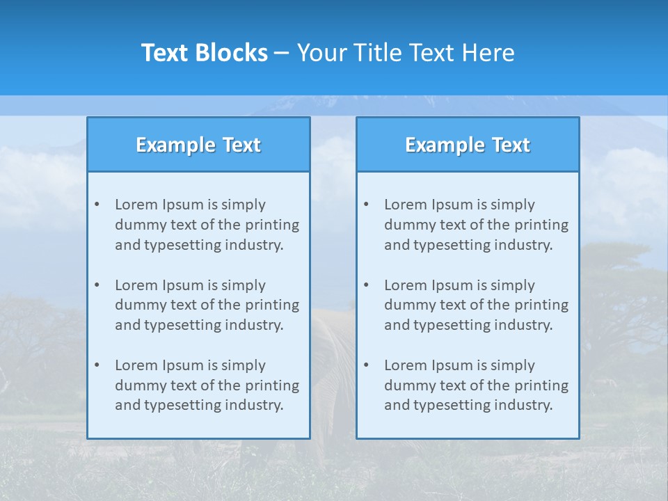 Morning African Mountain PowerPoint Template