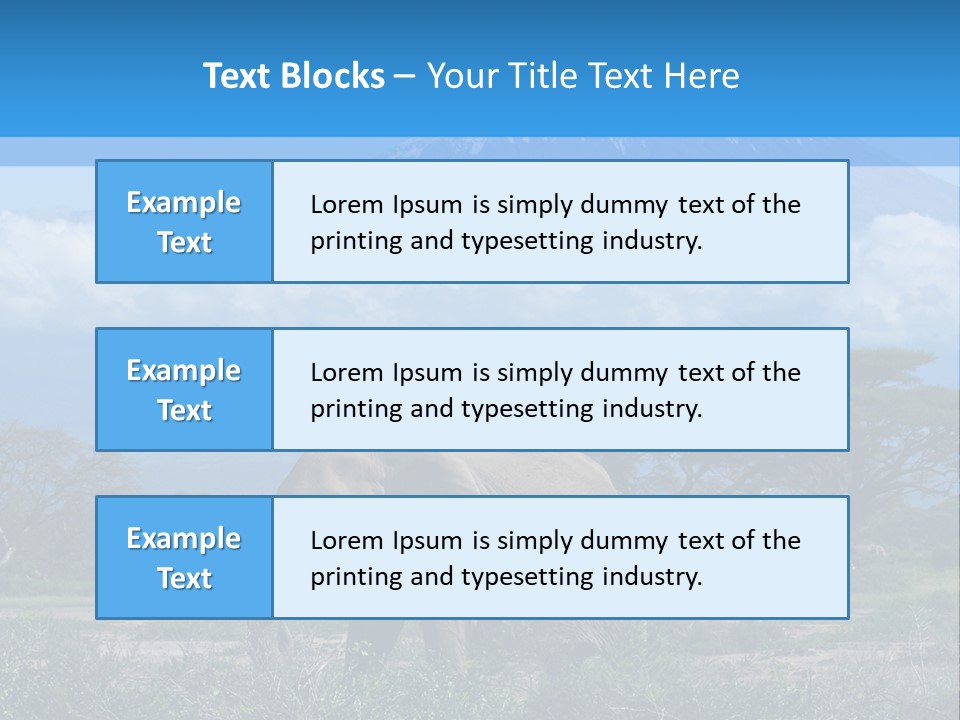 Morning African Mountain PowerPoint Template