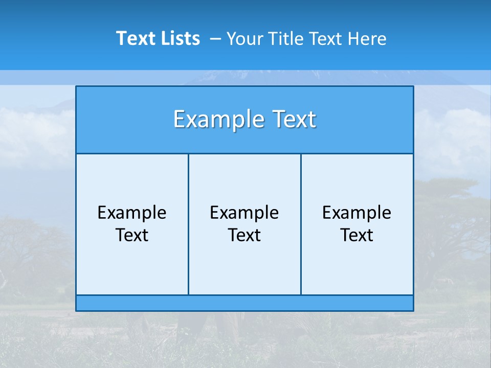 Morning African Mountain PowerPoint Template