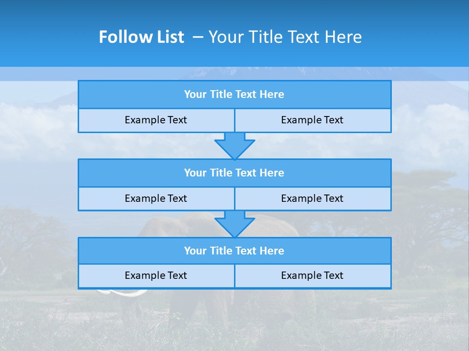 Morning African Mountain PowerPoint Template