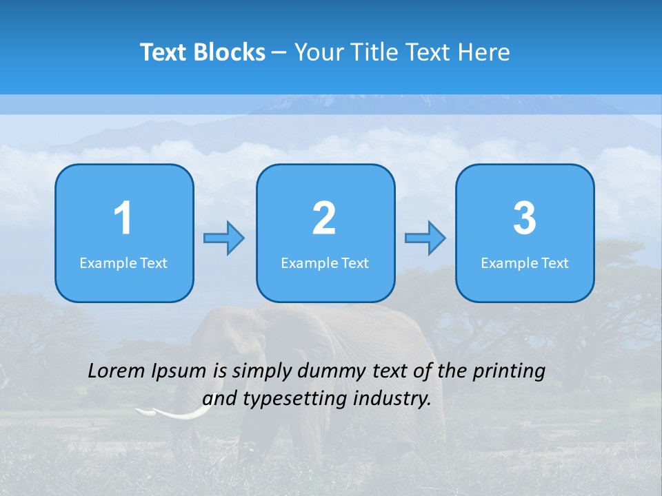 Morning African Mountain PowerPoint Template
