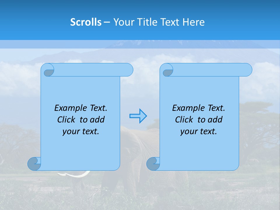 Morning African Mountain PowerPoint Template