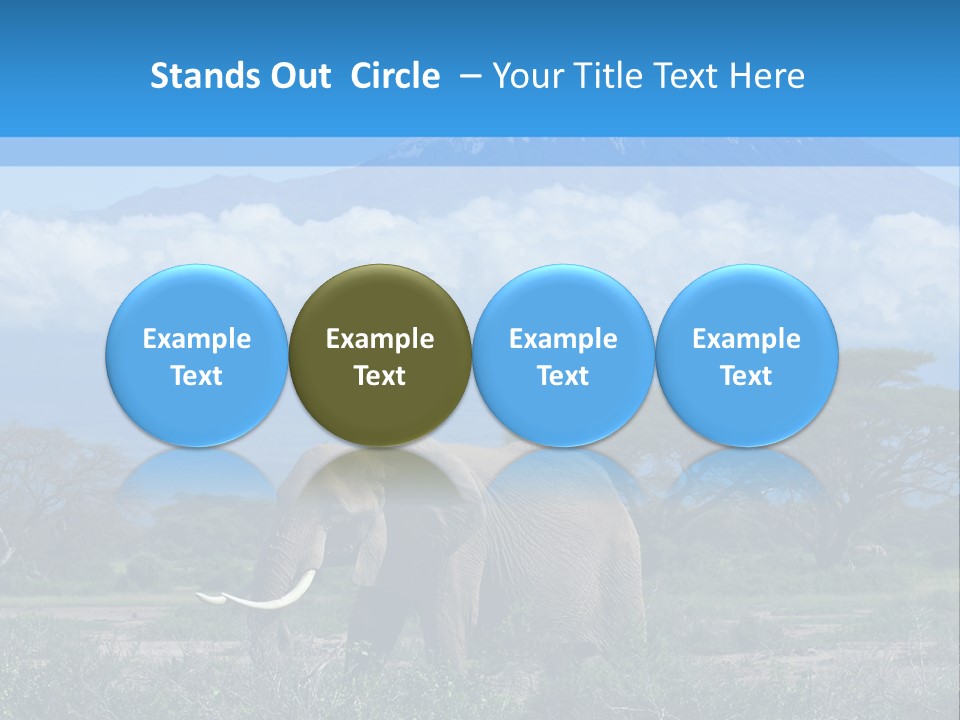 Morning African Mountain PowerPoint Template