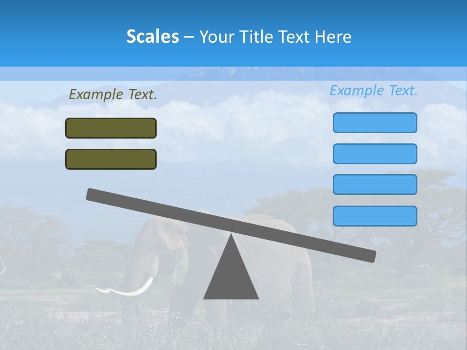 Morning African Mountain PowerPoint Template