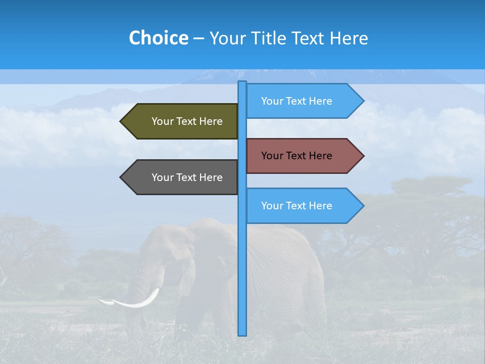 Morning African Mountain PowerPoint Template