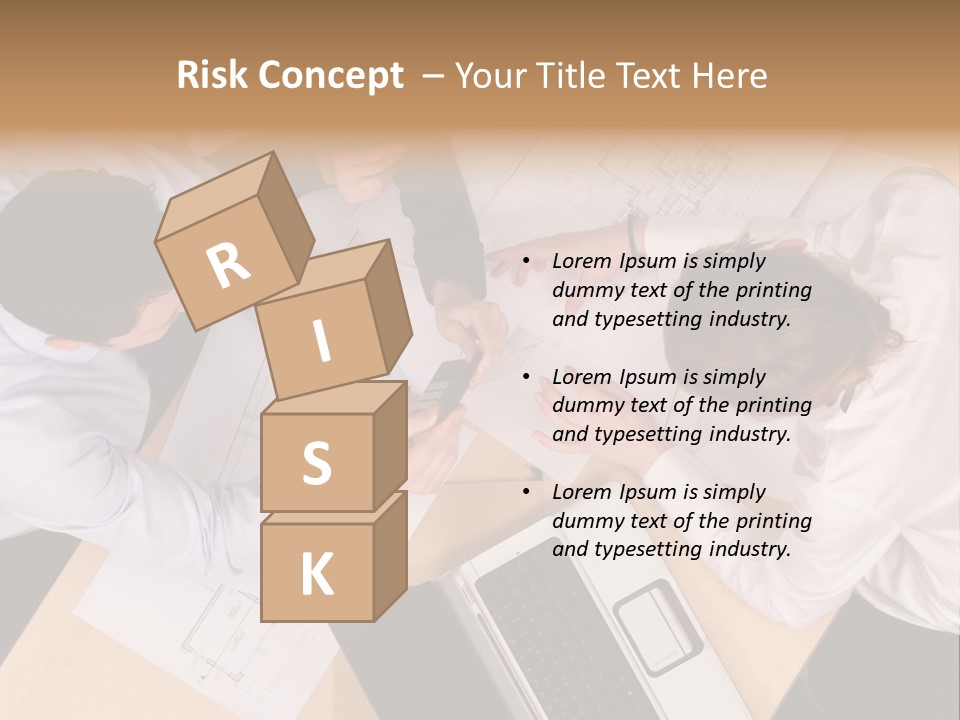 Paperwork Showing Risk PowerPoint Template