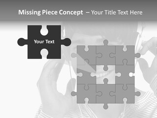 A Young Man Wearing Headphones Is Smiling PowerPoint Template