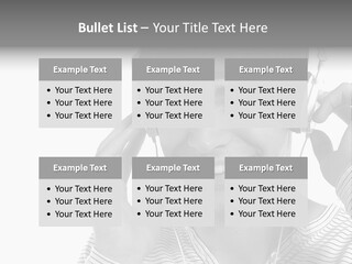 A Young Man Wearing Headphones Is Smiling PowerPoint Template
