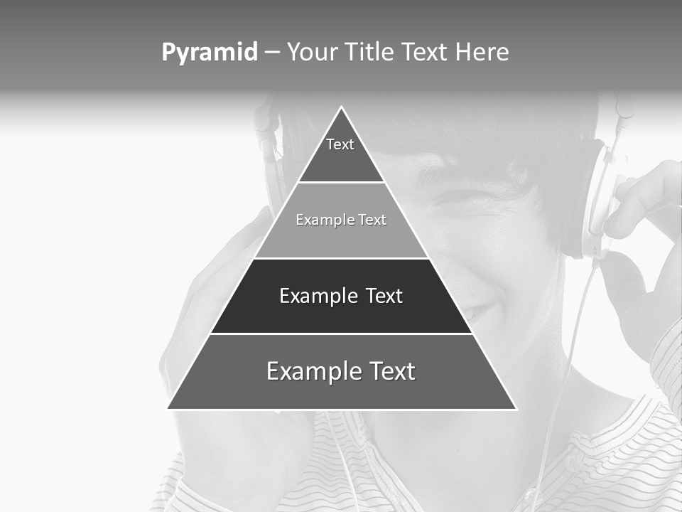 A Young Man Wearing Headphones Is Smiling PowerPoint Template