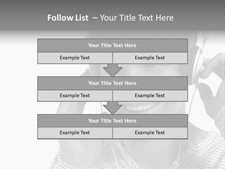 A Young Man Wearing Headphones Is Smiling PowerPoint Template