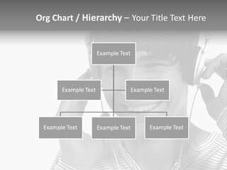 A Young Man Wearing Headphones Is Smiling PowerPoint Template