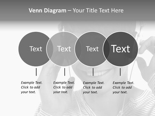 A Young Man Wearing Headphones Is Smiling PowerPoint Template